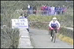 Cyclist gets thrown of the bridge