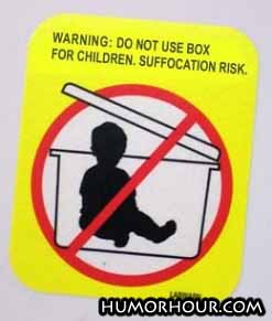 Warning: Do not use box for children