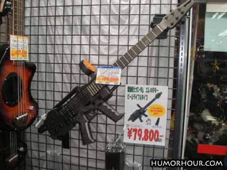 Machine gun guitar