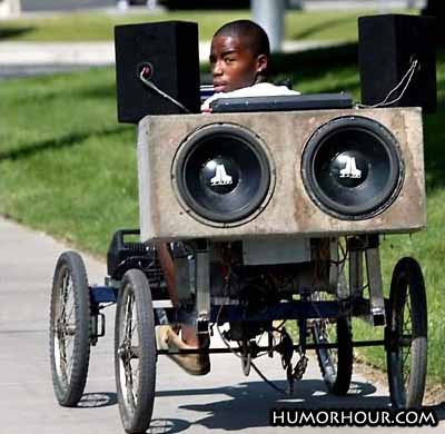 Big speakers on small bike