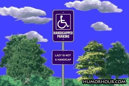 Handicapped parking sign