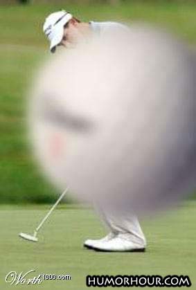 Sometimes its hard to spot the golfball