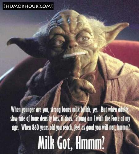 Milk ad featuring Yoda