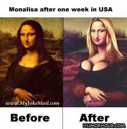 Mona Lisa after one week in USA